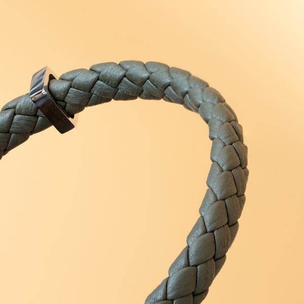 Grünes italienisches Nappalederarmband - Una Green